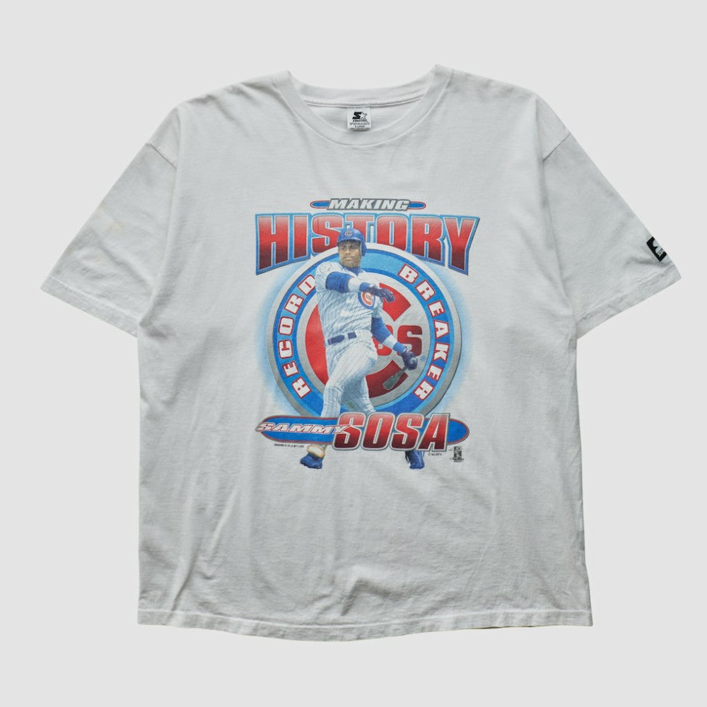 Sammy Sosa Starter 1998 T-shirt - White - 2XVintage - Fanatics Sale