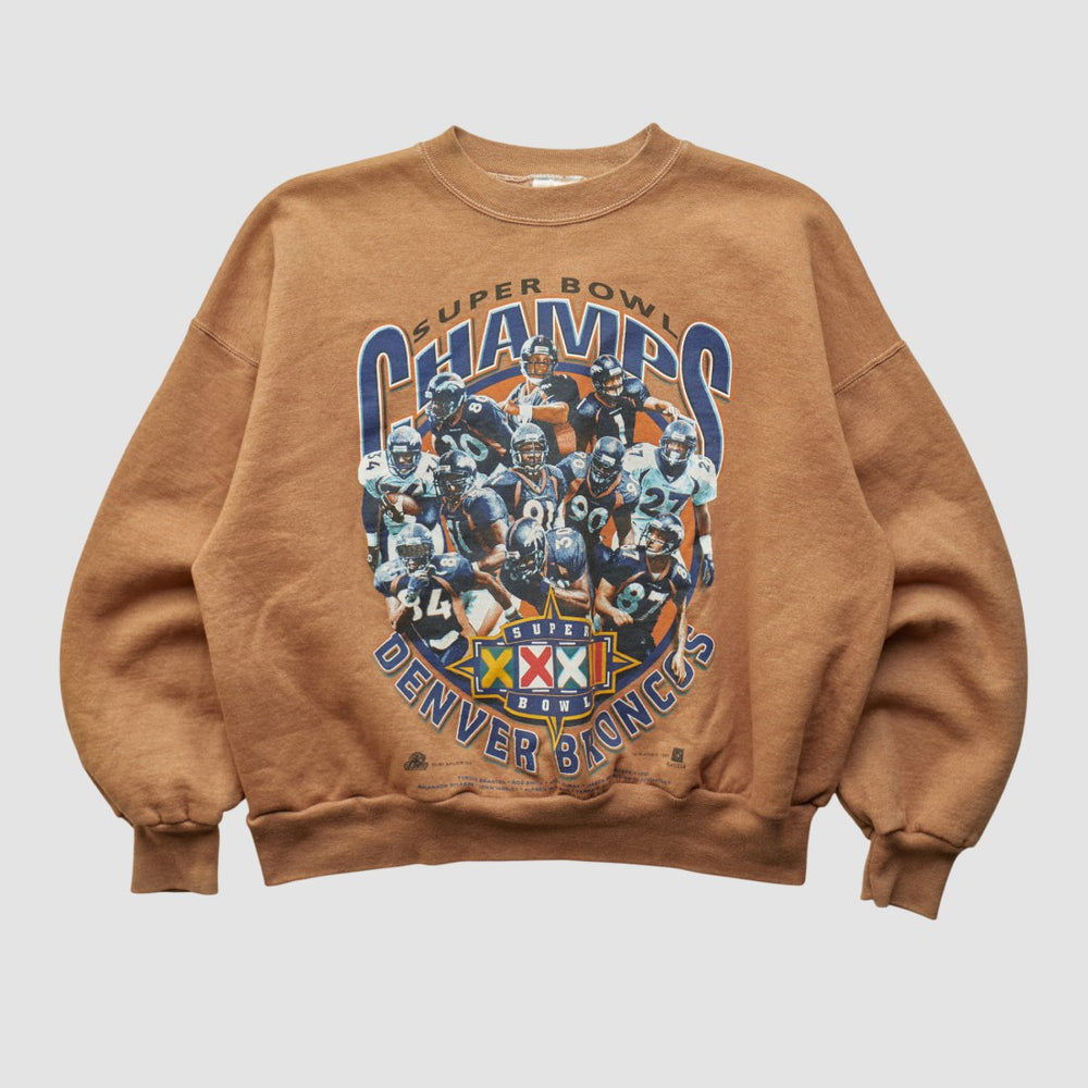 Fanatics Denver Broncos Hanes 1998 Pullover Sweatshirt Clay Vintage