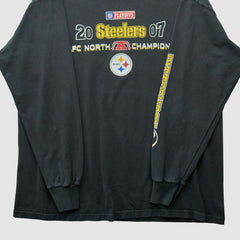 Fanatics Pittsburgh Steelers NFL 2007 Long Sleeve T-shirt Black Vintage