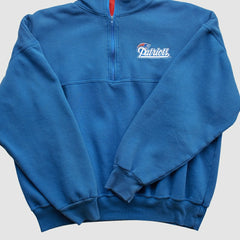 Fanatics New England Patriots Dodger 90s 1/4 Zip Sweatshirt Blue Vintage
