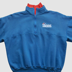 Fanatics New England Patriots Dodger 90s 1/4 Zip Sweatshirt Blue Vintage