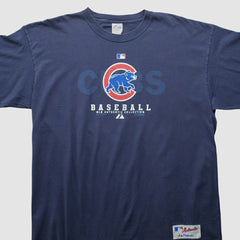 Chicago Cubs Majestic 2000s T-shirt - Navy - 2XVintage - Fanatics Sale
