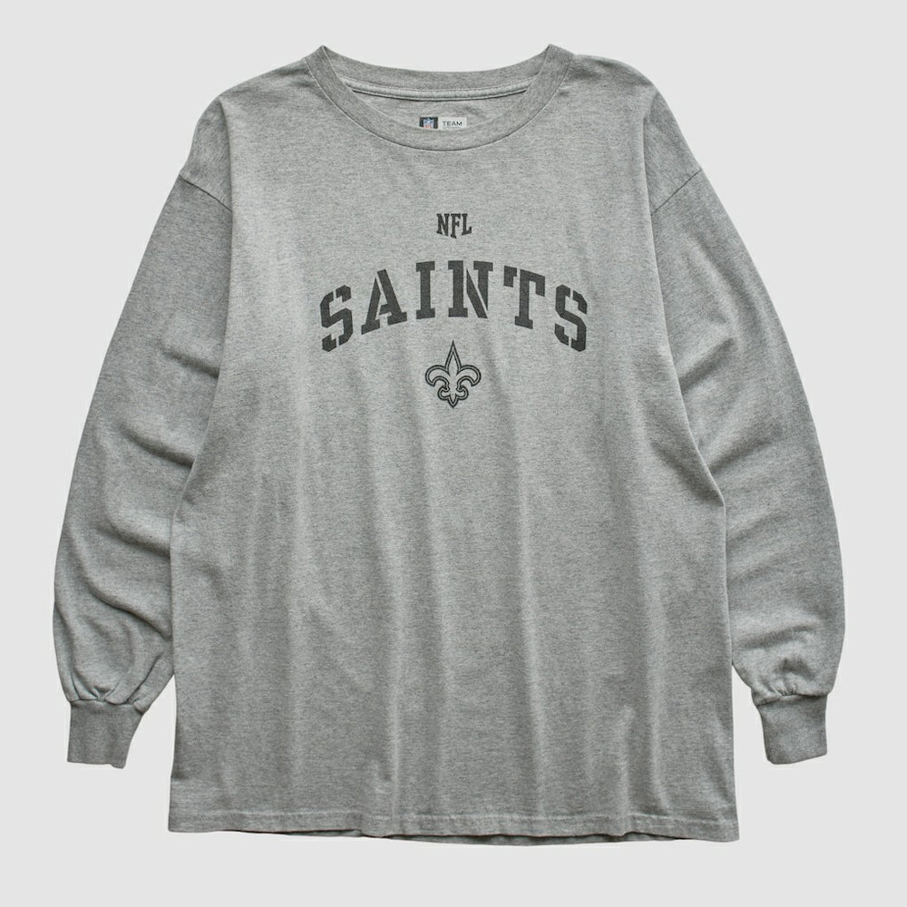 Fanatics New Orleans Saints NFL Long Sleeve T-shirt Heather Gray Vintage