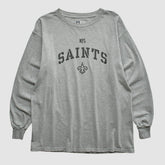 Fanatics New Orleans Saints NFL Long Sleeve T-shirt Heather Gray Vintage