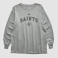 Fanatics New Orleans Saints NFL Long Sleeve T-shirt Heather Gray Vintage