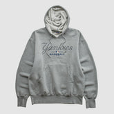 New York Yankees Majestic 2000s Hooded Pullover Sweatshirt - Heather Gray - Vintage - Fanatics on Sale