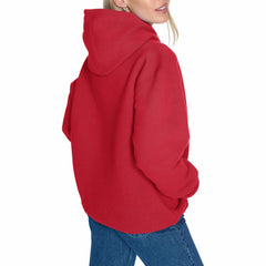 Cincinnati Reds Starter Women's Lace Team Lockup Fleece Hoodie - Red - MLB Lifestyle
