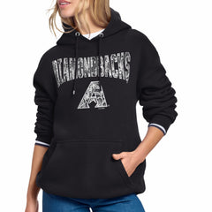 Arizona Diamondbacks Starter Women's Lace Team Lockup Fleece Hoodie - Black - MLB Online