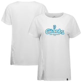 San Francisco Giants Levelwear Women's Blue Haven Influx Cornerstone T-Shirt - White - MLB Lifestyle