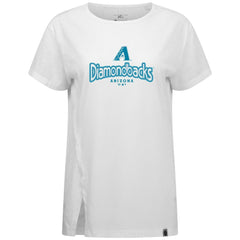 Arizona Diamondbacks Levelwear Women's Blue Haven Influx Cornerstone T-Shirt - White - MLB Discount