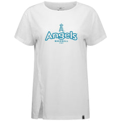 Los Angeles Angels Levelwear Women's Blue Haven Influx Cornerstone T-Shirt - White - MLB Sale