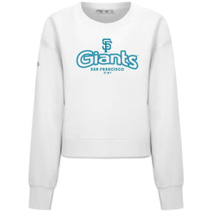 San Francisco Giants Levelwear Women's Judd Cornerstone Cropped Sweatshirt - White - MLB Lifestyle