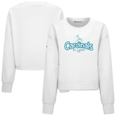 St. Louis Cardinals Levelwear Women's Judd Cornerstone Cropped Sweatshirt - White - MLB Online