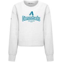 Arizona Diamondbacks Levelwear Women's Judd Cornerstone Cropped Sweatshirt - White - MLB on Sale