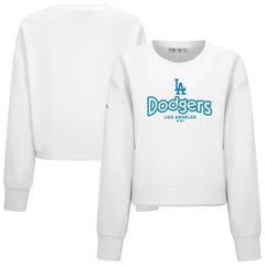 Los Angeles Dodgers Levelwear Women's Judd Cornerstone Cropped Sweatshirt - White - MLB Sale