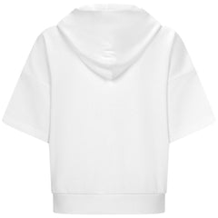 Los Angeles Angels Levelwear Women's Amber Short Sleeve Cornerstone Hoodie - White - MLB Lifestyle