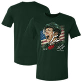 Matthew Boldy US Men's Hockey 500 Level Flag T-Shirt - Green - NHL 203959021