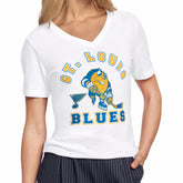 St. Louis Blues Starter Women's Tough Puck T-Shirt - White - NHL 203995152