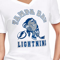 Tampa Bay Lightning Starter Women's Tough Puck T-Shirt - White - NHL 203995153