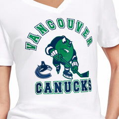Vancouver Canucks Starter Women's Tough Puck T-Shirt - White - NHL 203995155