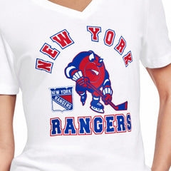 New York Rangers Starter Women's Tough Puck T-Shirt - White - NHL 203995162