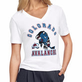 Colorado Avalanche Starter Women's Tough Puck T-Shirt - White - NHL 203995163