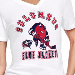 Columbus Blue Jackets Starter Women's Tough Puck T-Shirt - White - NHL 203995168