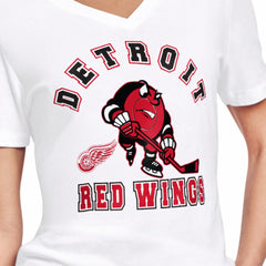 Detroit Red Wings Starter Women's Tough Puck T-Shirt - White - NHL 203995170