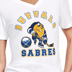 Buffalo Sabres Starter Women's Tough Puck T-Shirt - White - NHL 203995175