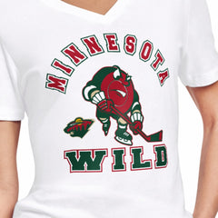 Minnesota Wild Starter Women's Tough Puck T-Shirt - White - NHL 203995179
