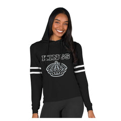 Los Angeles Kings Concepts Sport Women's Marathon Long-Sleeve Hooded T-Shirt - Black - NHL 203995274