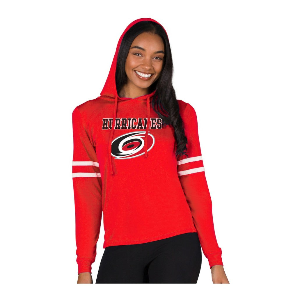Carolina Hurricanes Concepts Sport Women's Marathon Long-Sleeve Hooded T-Shirt - Red - NHL 203995293