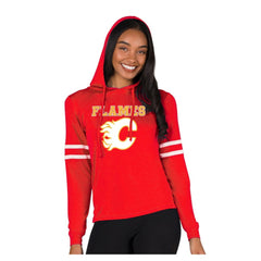 Calgary Flames Concepts Sport Women's Marathon Long-Sleeve Hooded T-Shirt - Red - NHL 203995297
