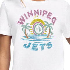 Winnipeg Jets Starter Women's Tonal Beach T-Shirt - White - NHL 204013626