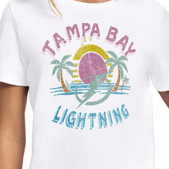 Tampa Bay Lightning Starter Women's Tonal Beach T-Shirt - White - NHL 204013645