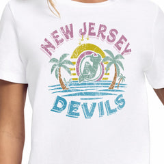 New Jersey Devils Starter Women's Tonal Beach T-Shirt - White - NHL 204013652