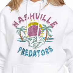 Nashville Predators Starter Women's Tonal Beach Hoodie - White - NHL 204013658