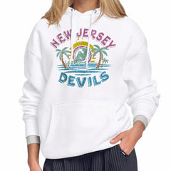 New Jersey Devils Starter Women's Tonal Beach Hoodie - White - NHL 204013659