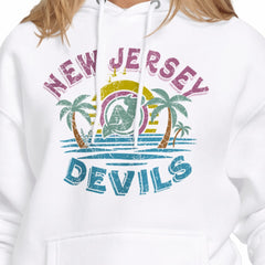 New Jersey Devils Starter Women's Tonal Beach Hoodie - White - NHL 204013659