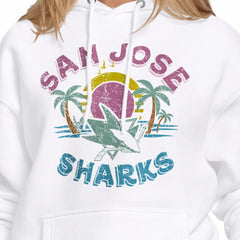 San Jose Sharks Starter Women's Tonal Beach Hoodie - White - NHL 204013666