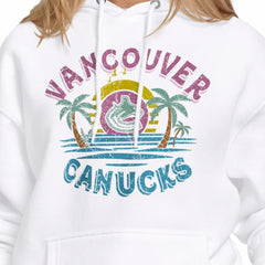 Vancouver Canucks Starter Women's Tonal Beach Hoodie - White - NHL 204013671