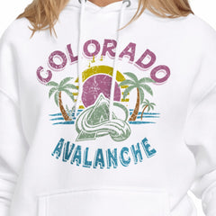 Colorado Avalanche Starter Women's Tonal Beach Hoodie - White - NHL 204013676
