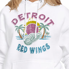 Detroit Red Wings Starter Women's Tonal Beach Hoodie - White - NHL 204013683