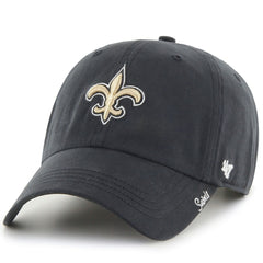 47 brand New Orleans Saints '47 Women's Miata Clean Up Adjustable Hat Black