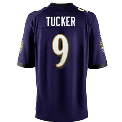 Nike Justin Tucker Baltimore Ravens Youth Game Jersey Purple