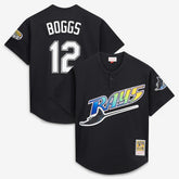 Wade Boggs Tampa Bay Rays Mitchell & Ness Authentic Batting Practice Jersey - Black - Mitchell & Ness Sale