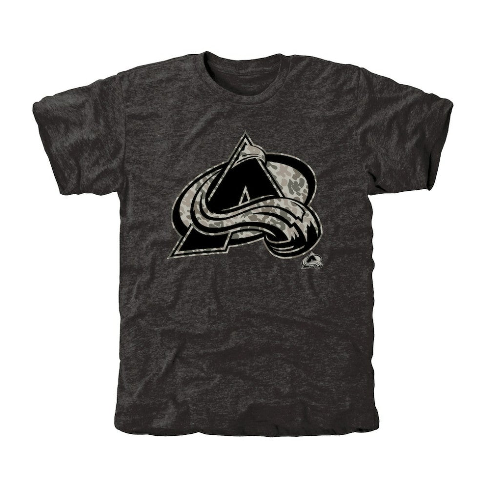 Men's Colorado Avalanche Black Rink Warrior Tri-Blend T-Shirt - NHL 2265456