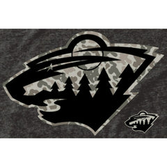 Men's Minnesota Wild Black Rink Warrior Tri-Blend T-Shirt - NHL 2265463