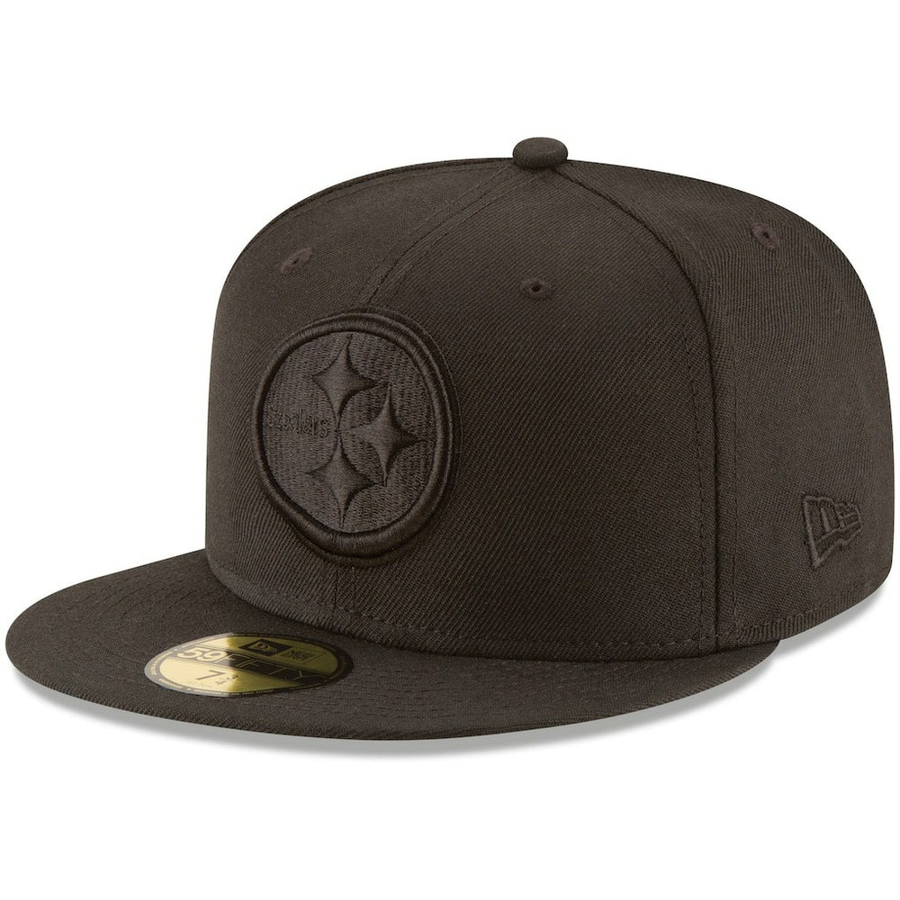 Pittsburgh Steelers New Era Black on Black 59FIFTY Fitted Hat