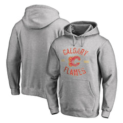 Calgary Flames Heritage Pullover Hoodie - Ash - NHL 2376404